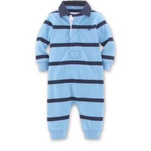 Ralph Lauren Blue Striped Baby Onesie